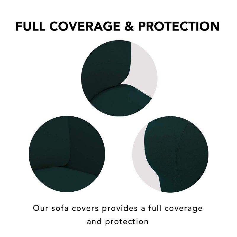 PureFit Super Stretch Sofa Slipcover â€“ Spandex Non Slip Soft Couch Sofa Cover, Washable Furniture Protector with Non Skid Foam and Elastic Bottom for Kids, Pets ï¼ˆSofa, Deep Tealï¼‰ - Image 3